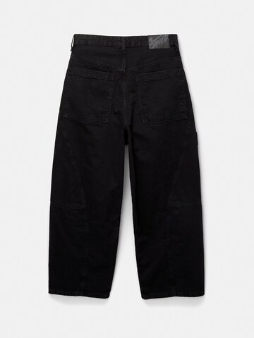 Wide leg Jeans cargo di Pull&Bear in nero