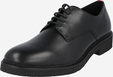 HUGO Fűzős cipő 'Luxity' - fekete: elől