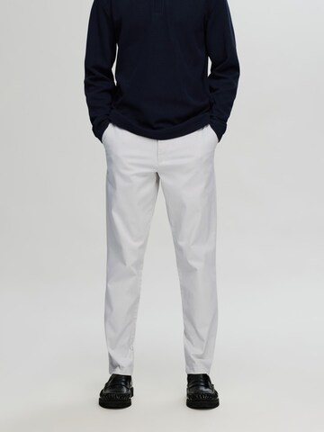 SELECTED HOMME Slimfit Chino 'SLHMiles Flex' in Grijs: voorkant