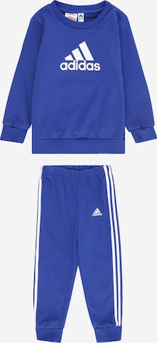 ADIDAS SPORTSWEARSkinny Odjeća za vježbanje 'Badge Of Sport French Terry' - plava boja: prednji dio