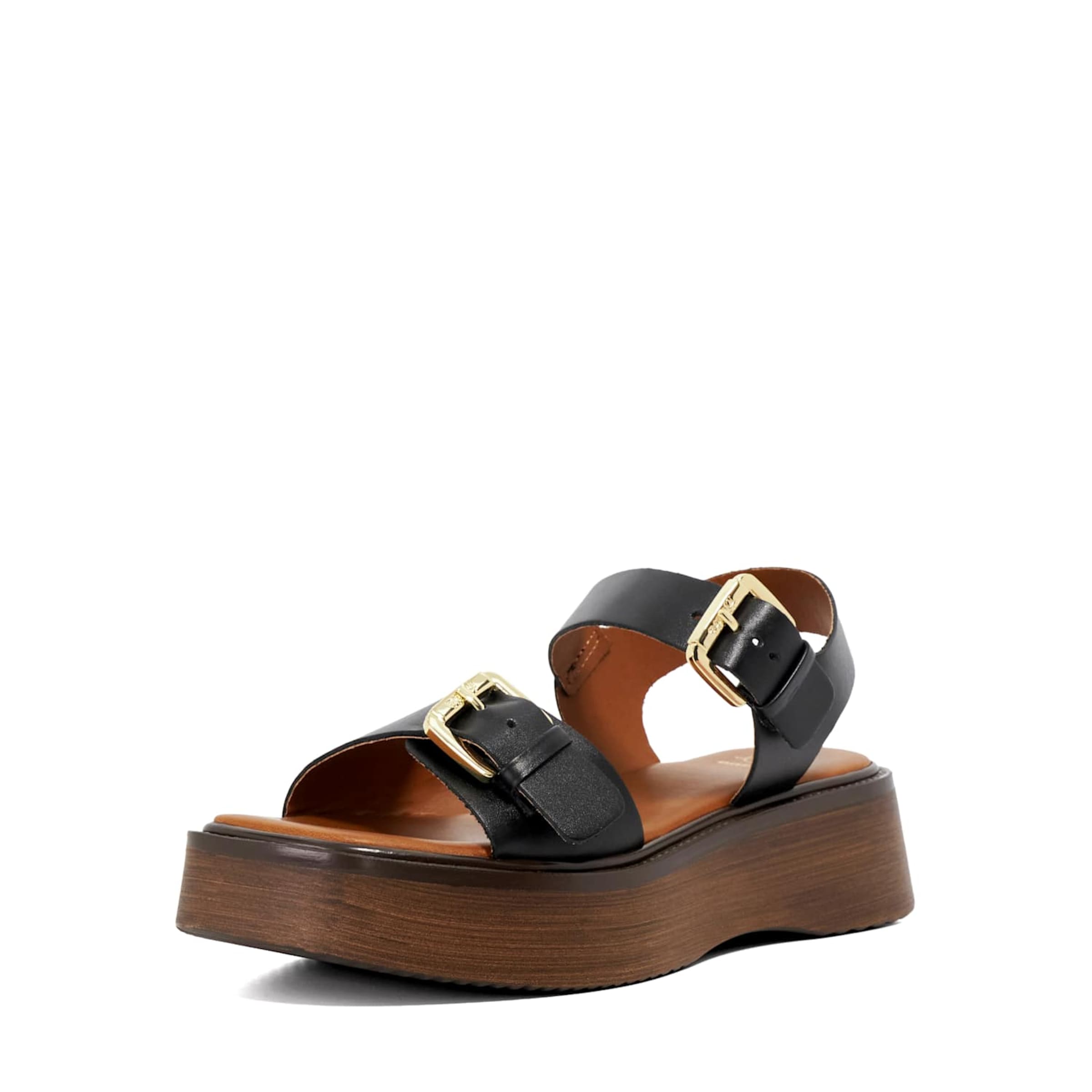 Dune LONDON Sandaal 'Luno' in de kleur Zwart, Productweergave