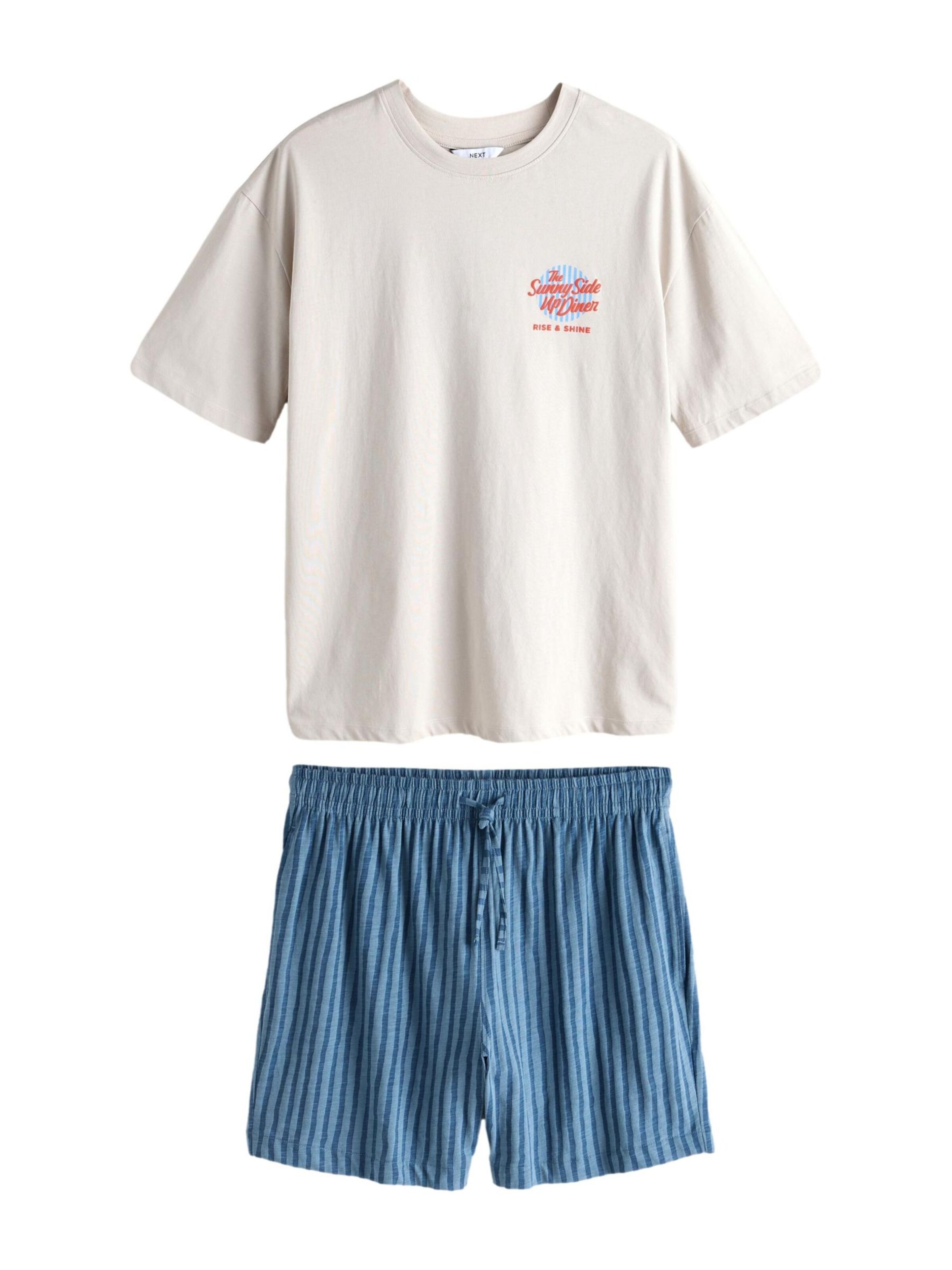 zils Next Īsā pidžama: no priekšpuses