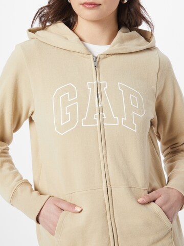 GAP Zip-Up Hoodie in Beige