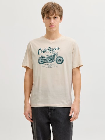 JJ Rebel Majica 'JREBMATHEO' | bež barva: sprednja stran