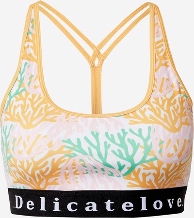 DELICATELOVE Sports bra 'Shiva' in yellow / jade / pink / black / white, Item view