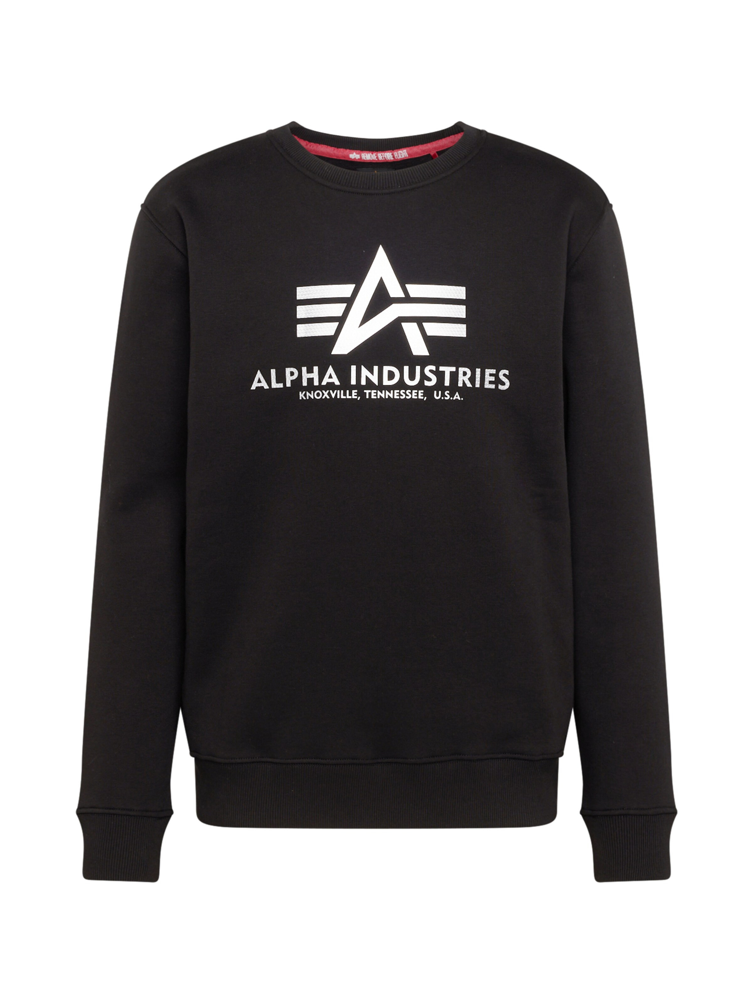 ALPHA INDUSTRIES Μπλούζα φούτερ σε μαύρο: μπροστά