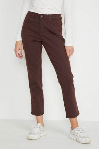 Kaffe Slim fit Jeans in Brown: front