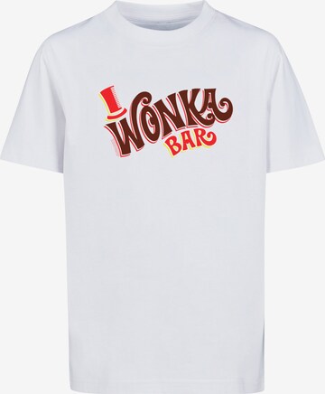 ABSOLUTE CULT T-Shirt 'Willy Wonka - Bar' in Weiß: predná strana