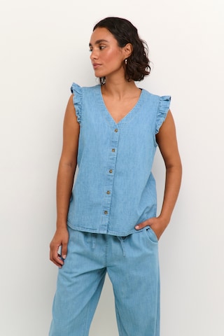 Kaffe Blouse 'Louise' in Blauw: voorkant