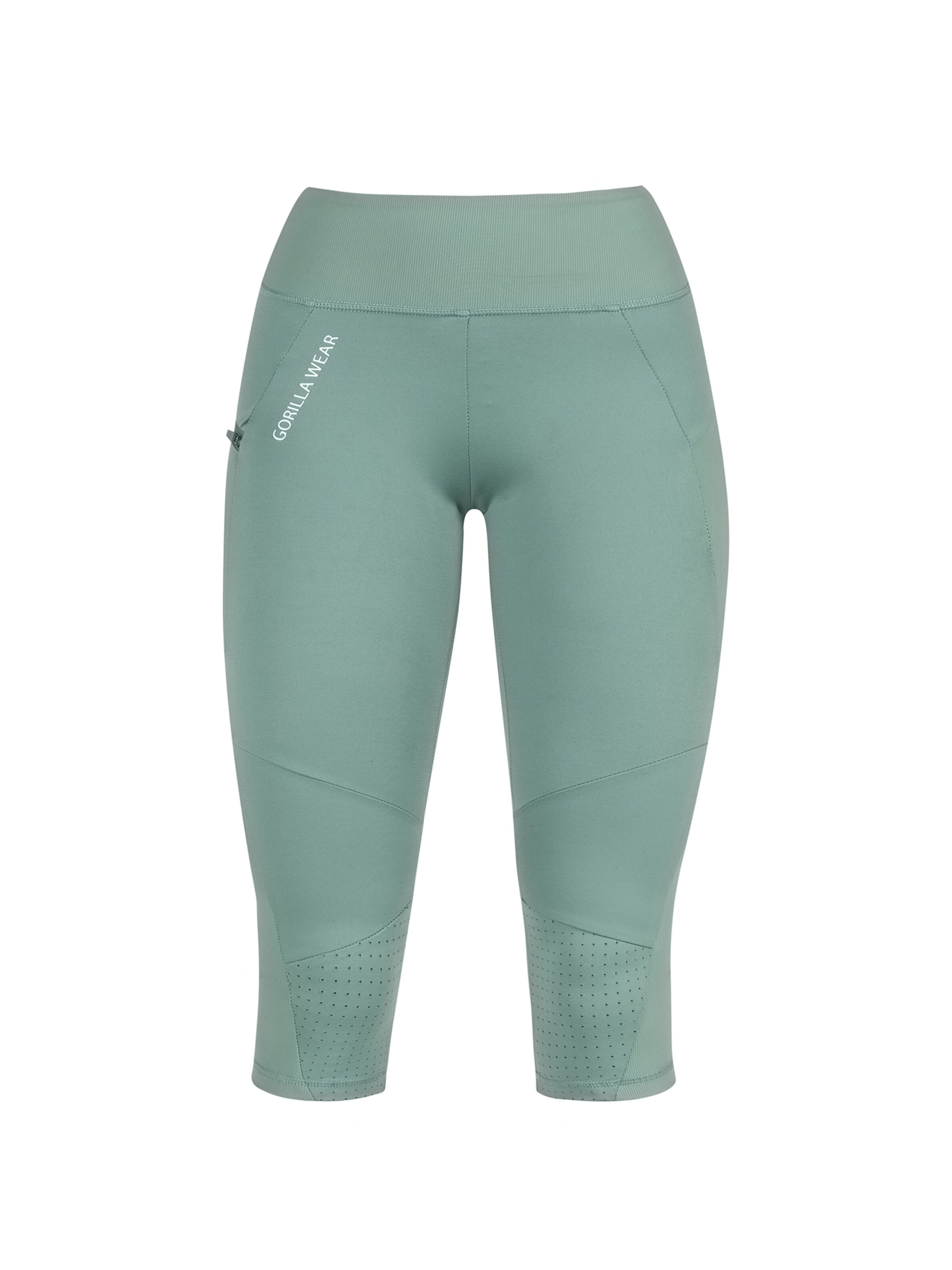 Skinny Pantaloni sportivi di Gorilla Wear in verde: frontale