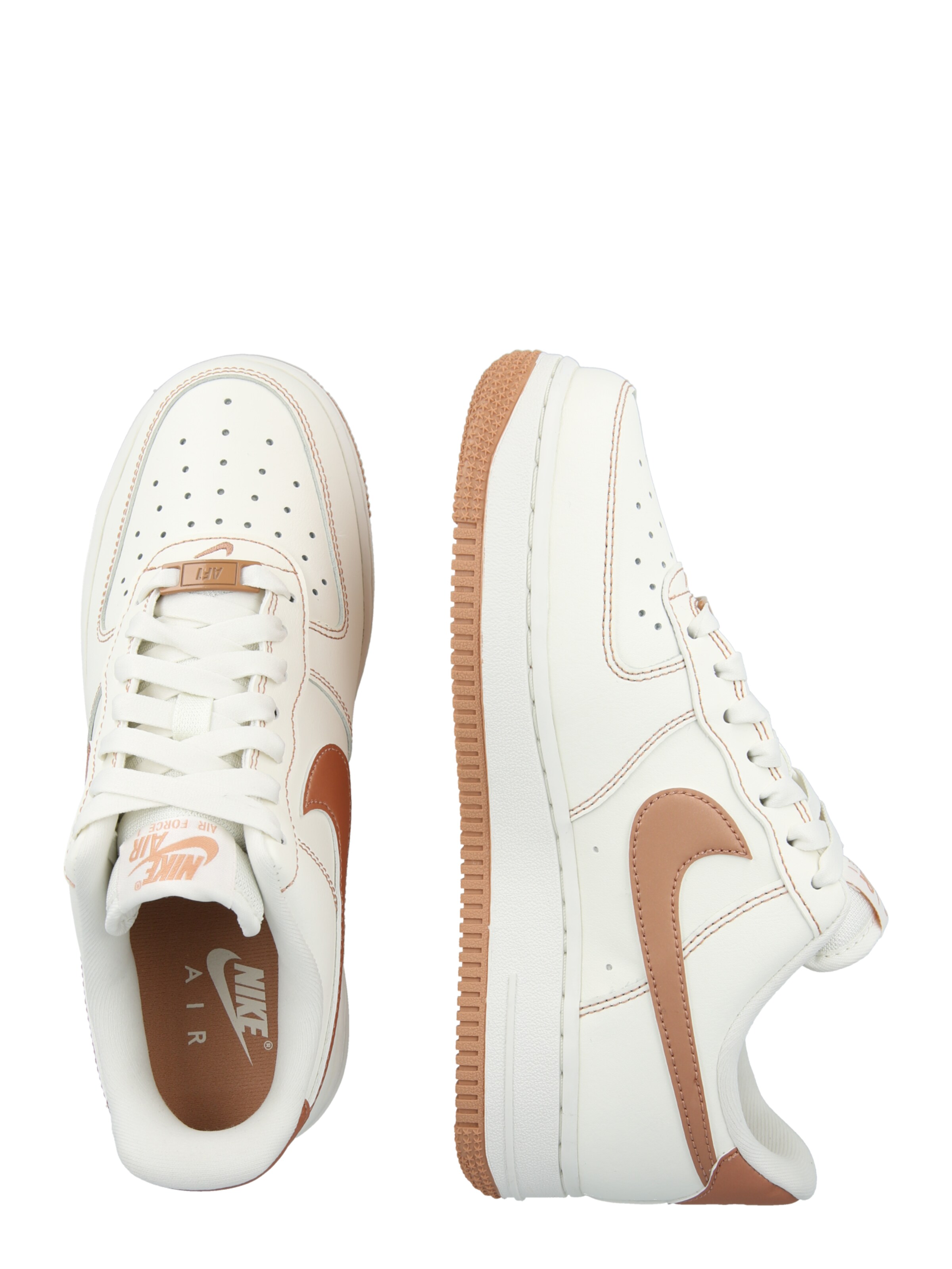 Nike Sportswear Platform trainers 'AIR FORCE 1 '07' in Beige
