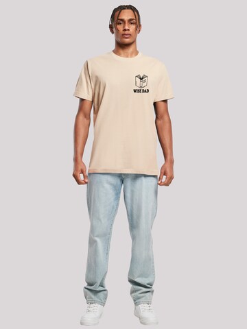 T-Shirt 'Wise Dad' F4NT4STIC en beige