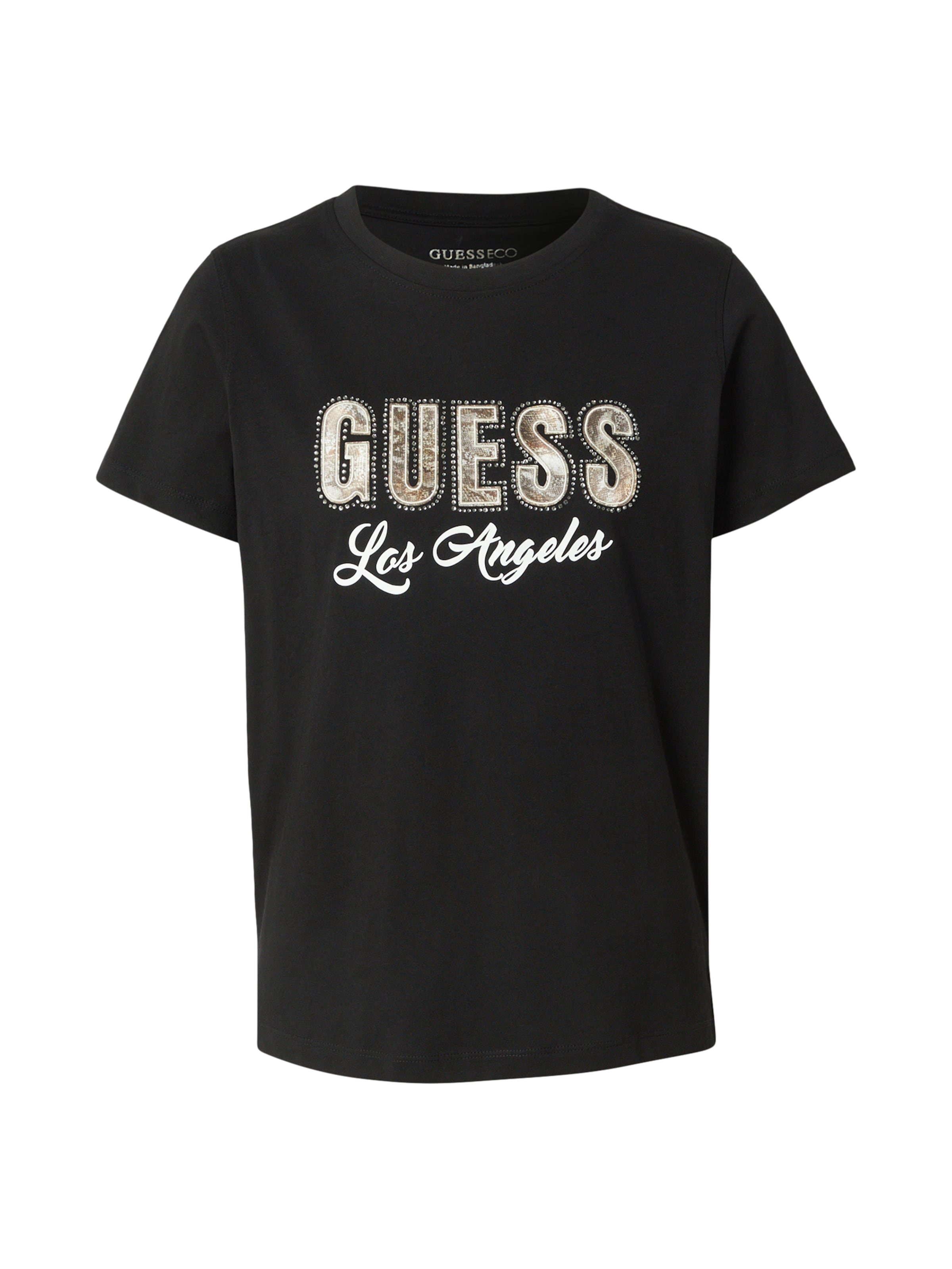 T-shirt GUESS en noir : devant