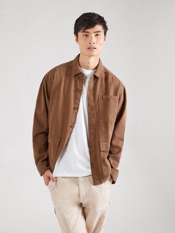 Veste mi-saison TOPMAN en marron : devant