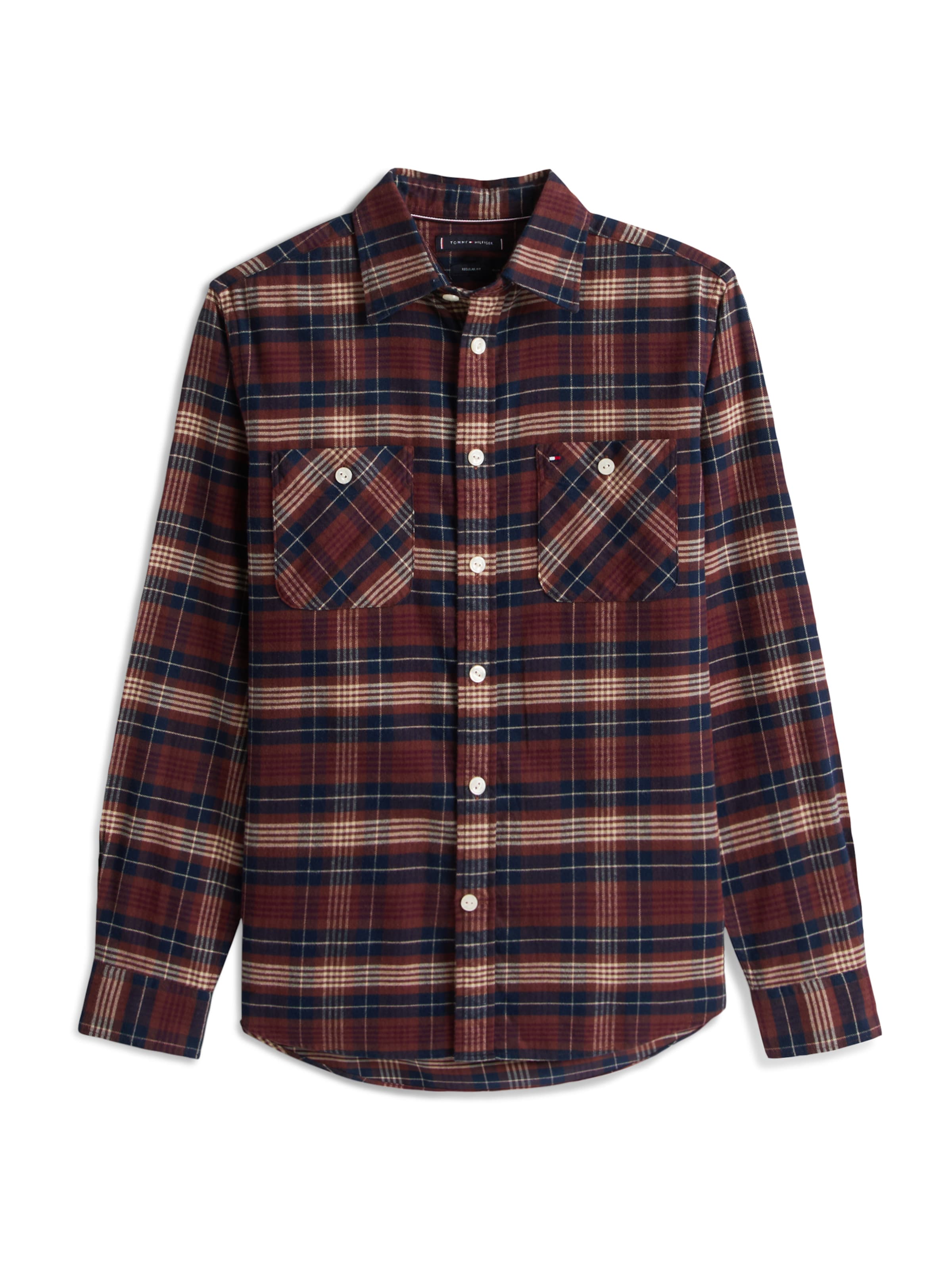 TOMMY HILFIGER Средняя посадка Рубашка в Красный: спереди