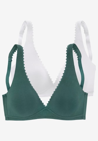 PETITE FLEUR Bra in Green: front