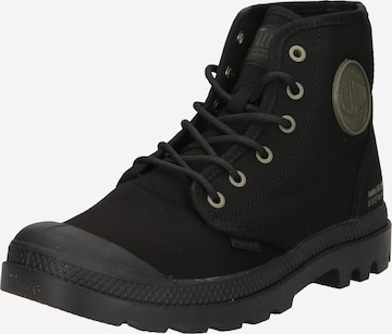 Palladium - Botas con cordones 'Pampa' en negro: frente