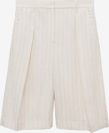 MANGOLoosefit Hlače na crtu 'CAMBERRA' - bijela boja: prednji dio