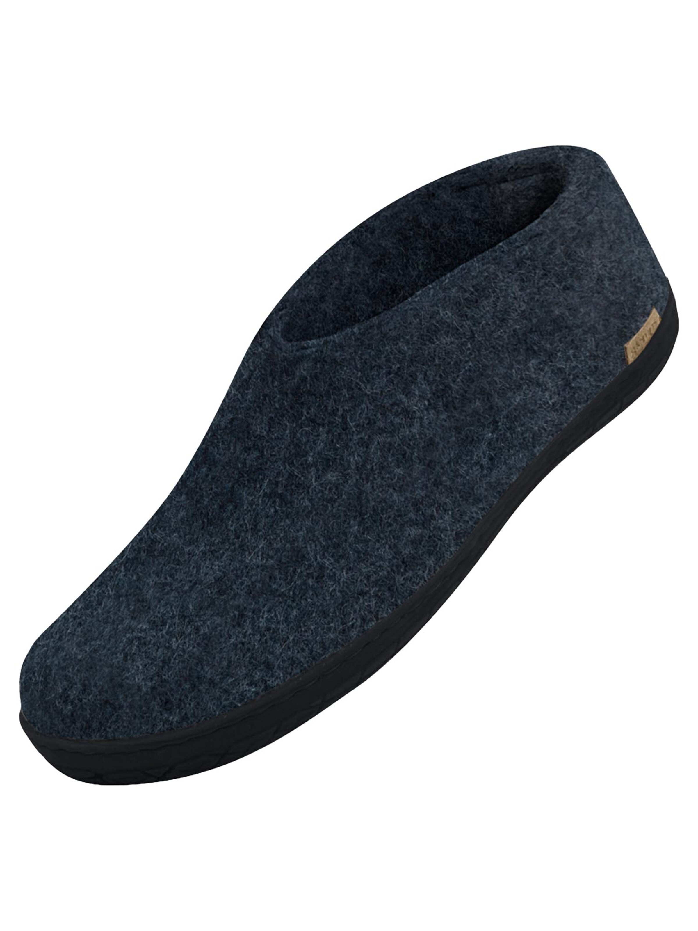 Glerups Slipper 'Kautschuksohle Schwarz' in Blue