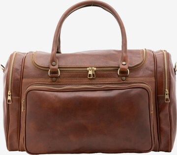 Borsa da viaggio 'Borsa da Viaggio Pelle Vera Alessia Firenze 52x37x29 cm Tracolla Rimovibile' di Chiara Ferretti in marrone: frontale