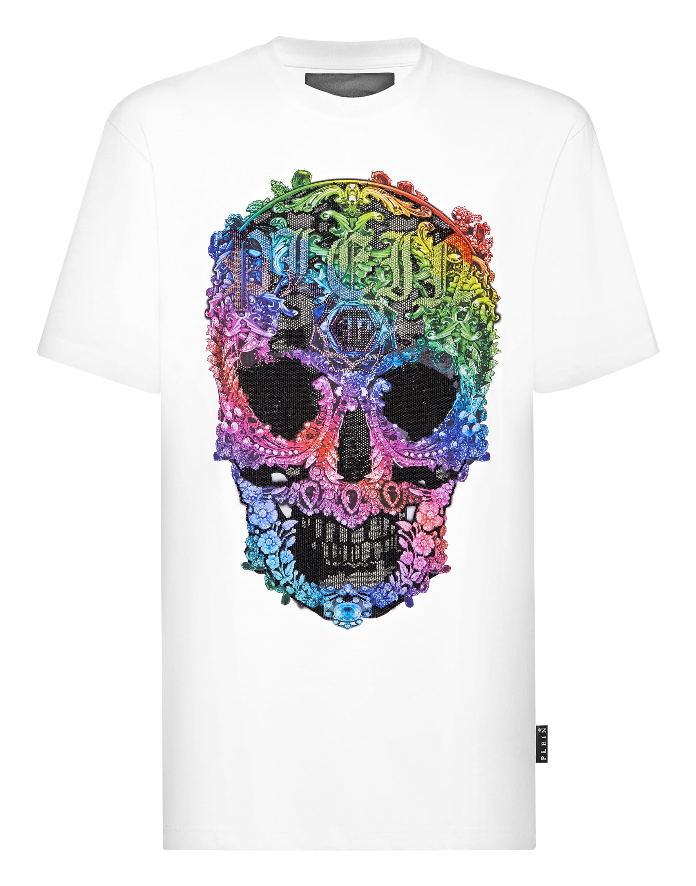 Philipp Plein - Camiseta 'Skull' en blanco: frente