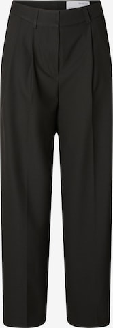 SELECTED FEMME Loose fit Pleat-Front Pants 'JENNY' in Black: front