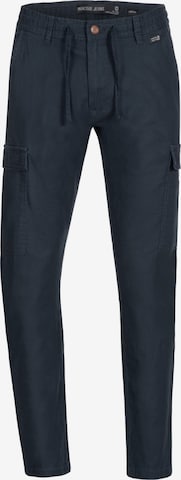 INDICODE JEANS Regular Cargo Pants 'Cagle' in Blue: front