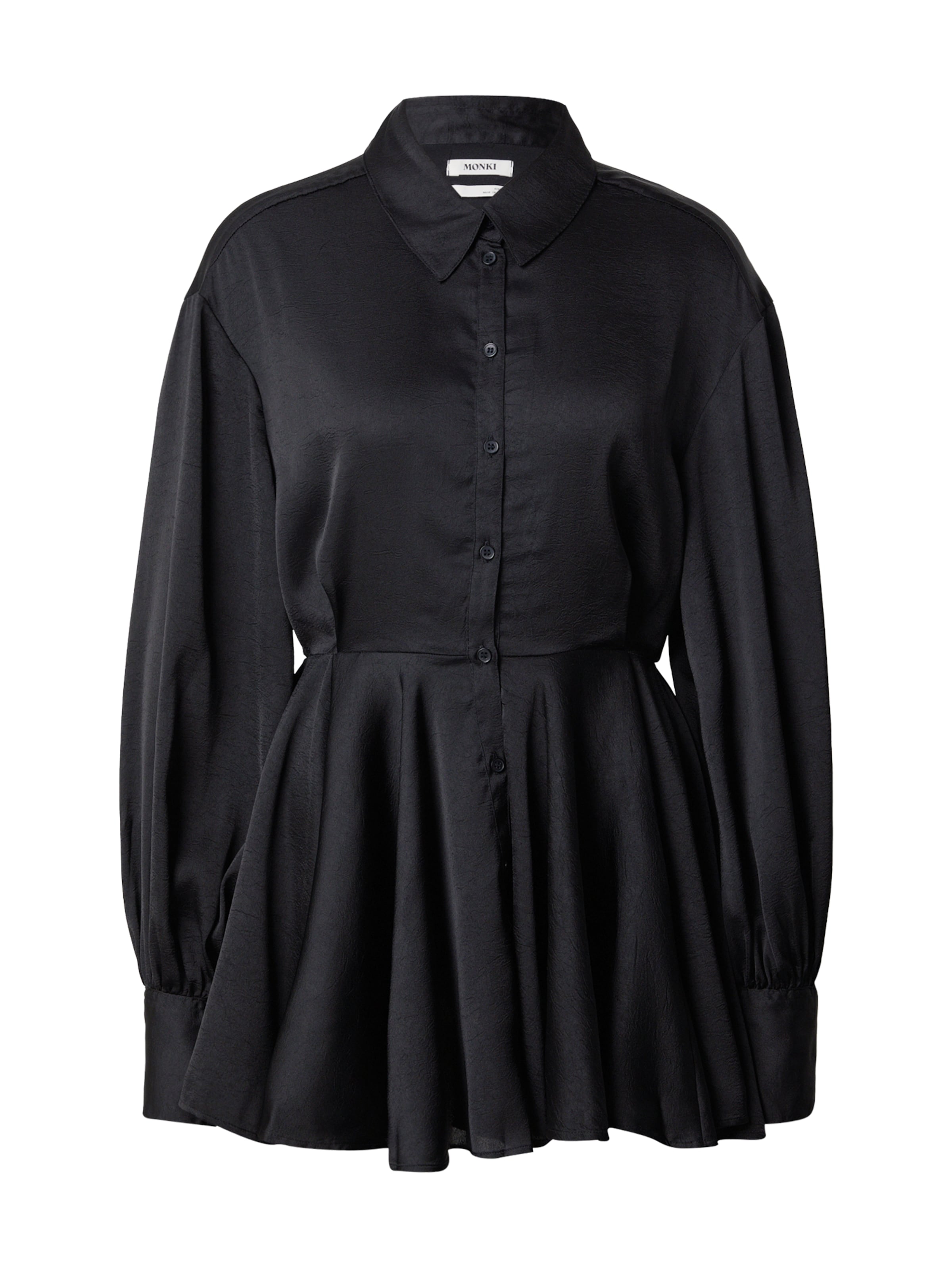 Robe-chemise Monki en noir : devant