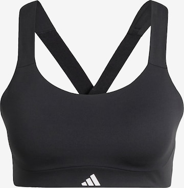 ADIDAS PERFORMANCE Бюстье Спортивный бюстгальтер 'Impact Luxe' в Черный: спереди