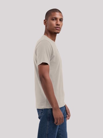 T-Shirt 'Handdrawn Flower' F4NT4STIC en beige