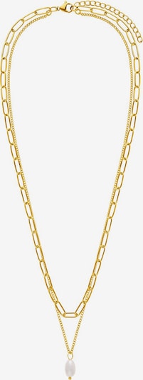 Lucardi Kette 'Essentials' in gold / perlweiß, Produktansicht