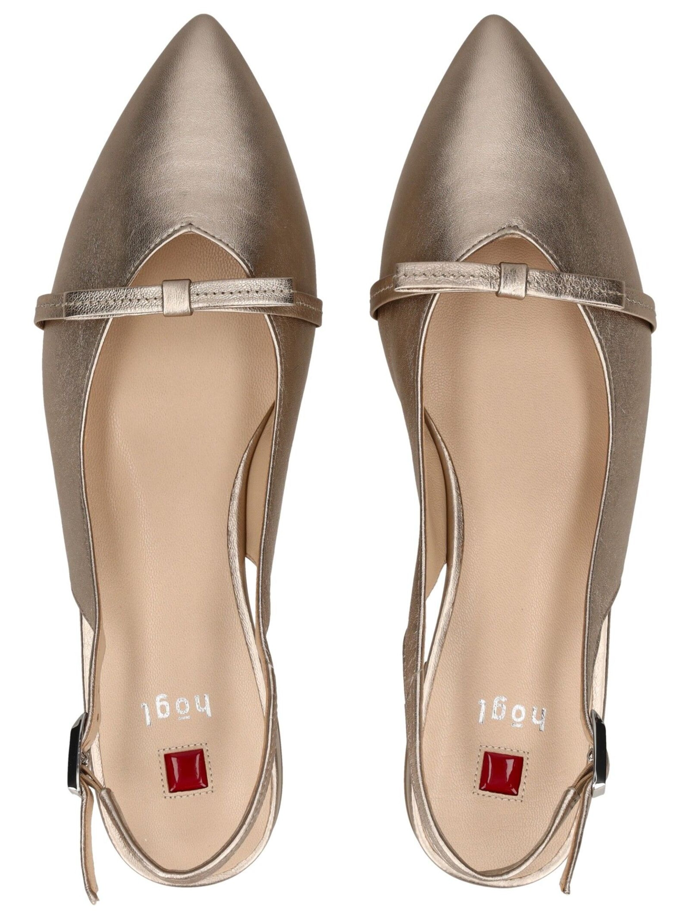 Högl Ballerina met riempjes in Goud