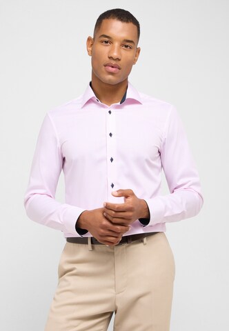 ETERNA Slim fit Button Up Shirt in Pink: front