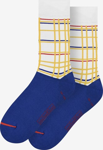 MuseARTa Sokken 'Piet Mondrian - New York City I' in Gemengde kleuren: voorkant
