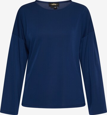 usha BLACK LABEL Blouse in Blauw: voorkant