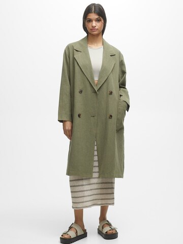 Pull&Bear Between-Seasons Coat in Green: front