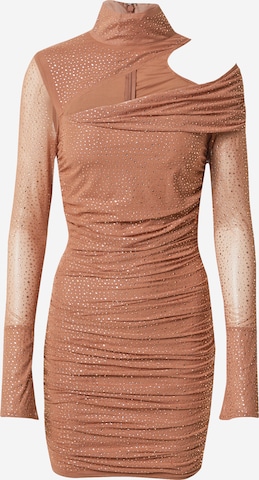 Misspap Dress in Brown: front