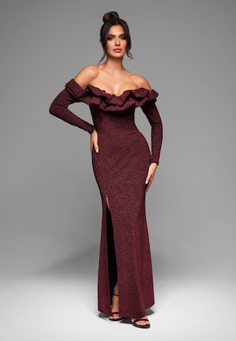 Ombre Avondjurk in Rood: voorkant