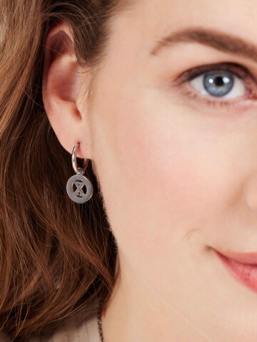 Lucardi Earrings in Silver: front