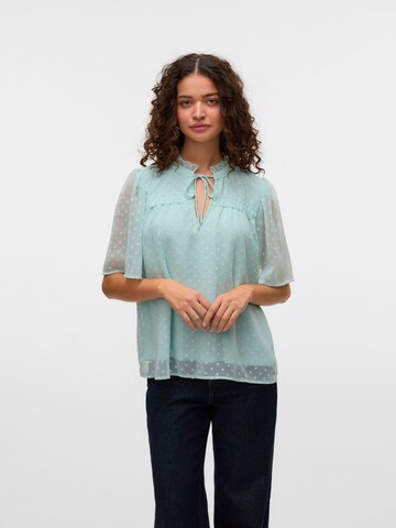 VERO MODA Blouse 'VMLeah' in Groen: voorkant