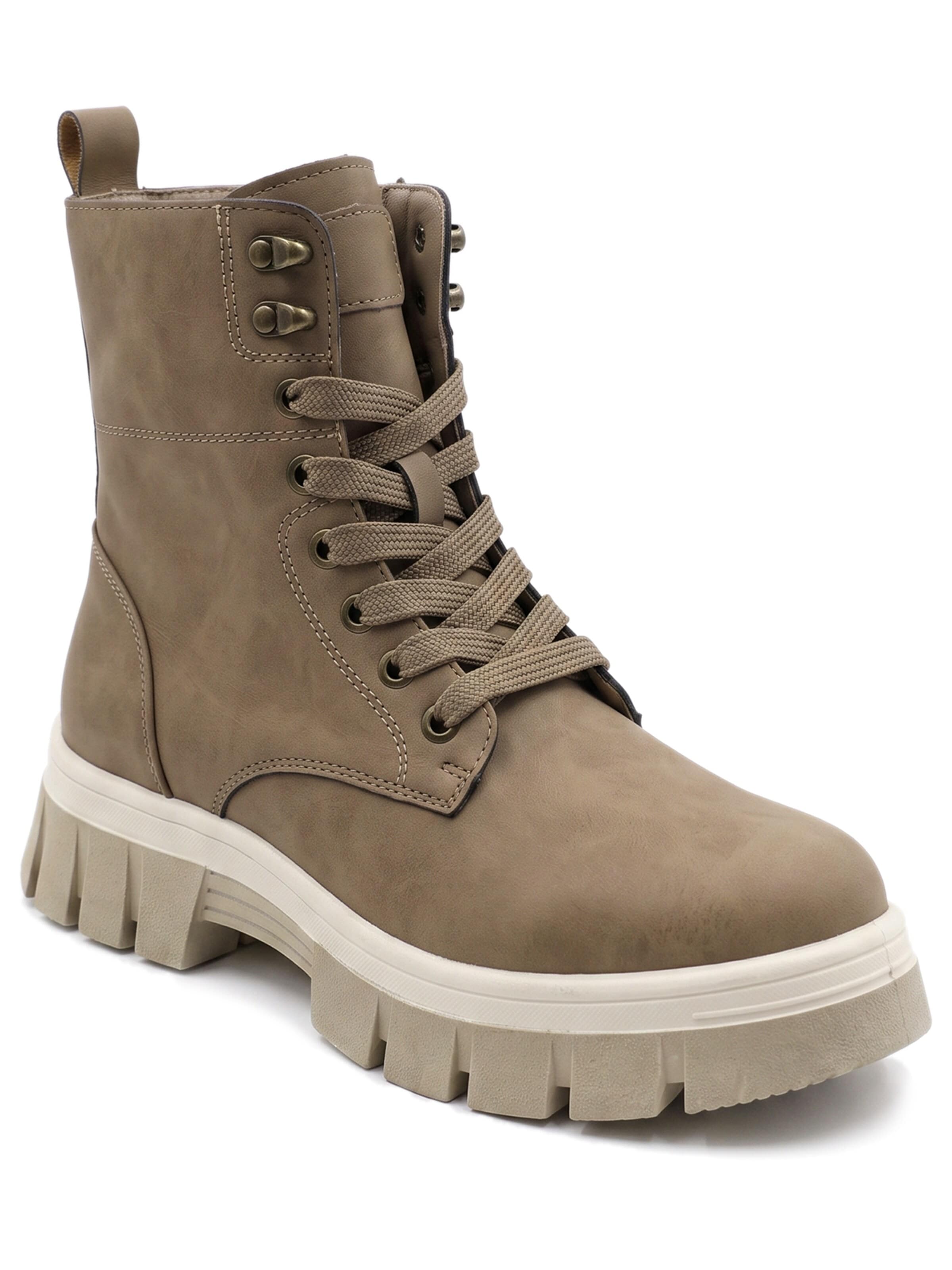 Lucky Z Ankle Boots 'Cool Lace Up Ankle Boots'‌‌‌‌‌‌‌‌‌ in Beige: Vorderseite