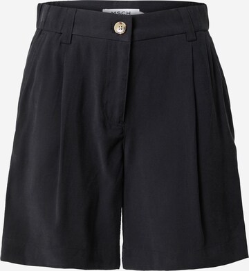 Wide Leg Pantalon à pince 'Kinna Selia' MSCH COPENHAGEN en noir : devant