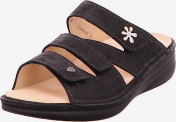 Finn Comfort Mules in Black: front