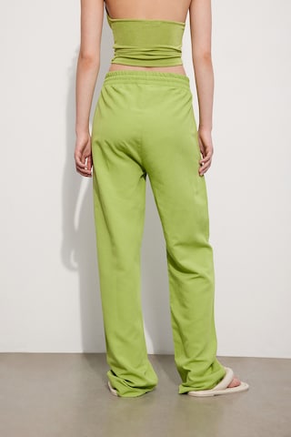 Envii Wide leg Broek 'Onyx' in Groen