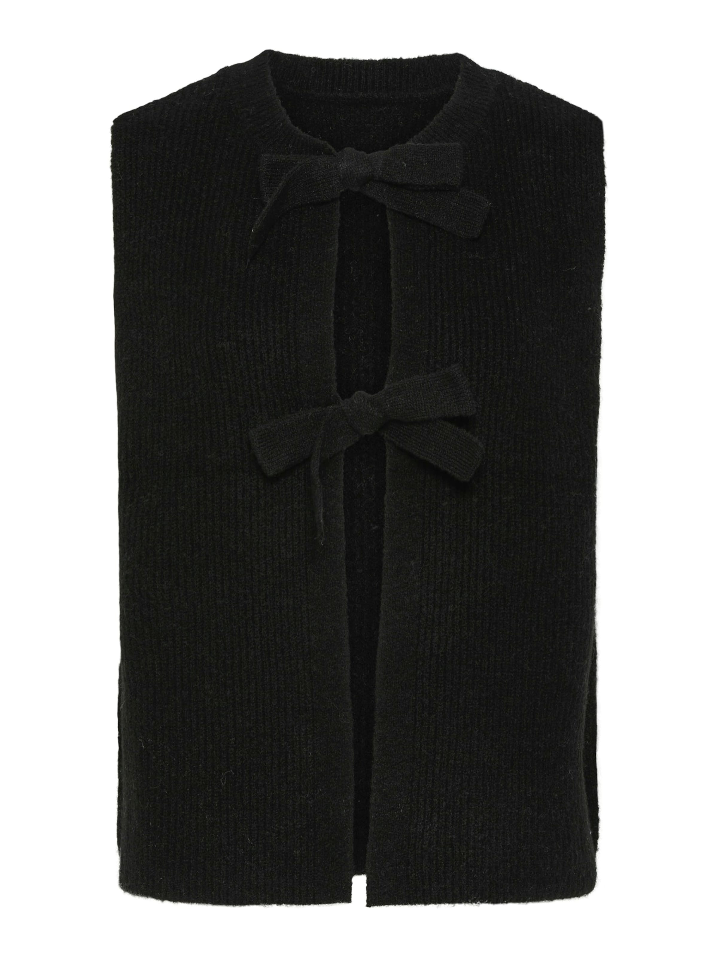 PIECES Strikvest 'PCSilly' i sort: forside