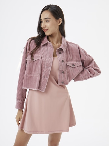 AIKI KEYLOOK Φθινοπωρινό και ανοιξιάτικο μπουφάν 'Cordfused' σε ροζ: μπροστά
