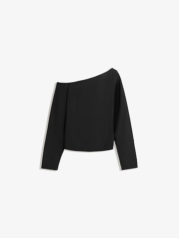 Bershka Majica | črna barva