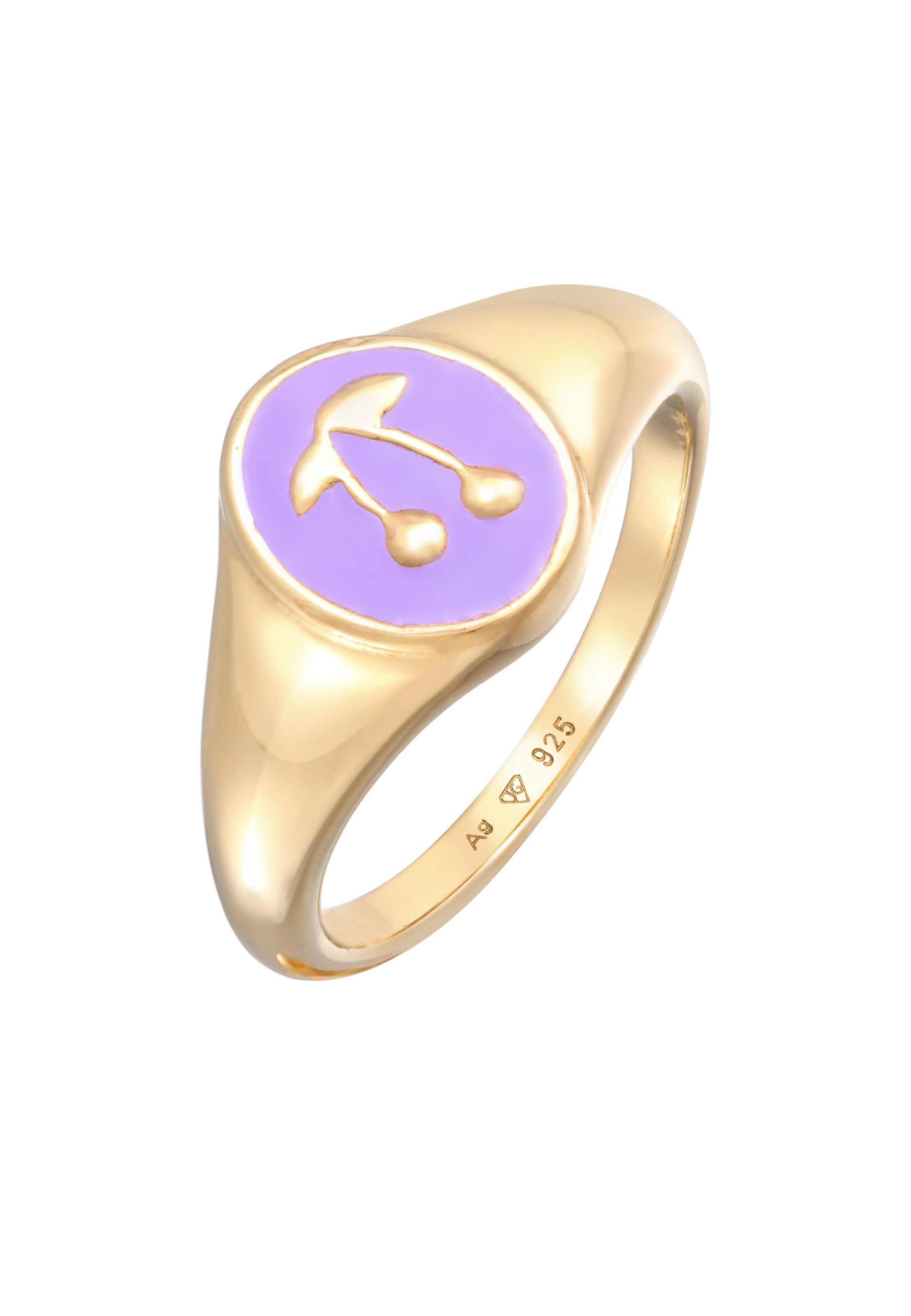 ELLI Ring 'Siegelring' in Goud: voorkant