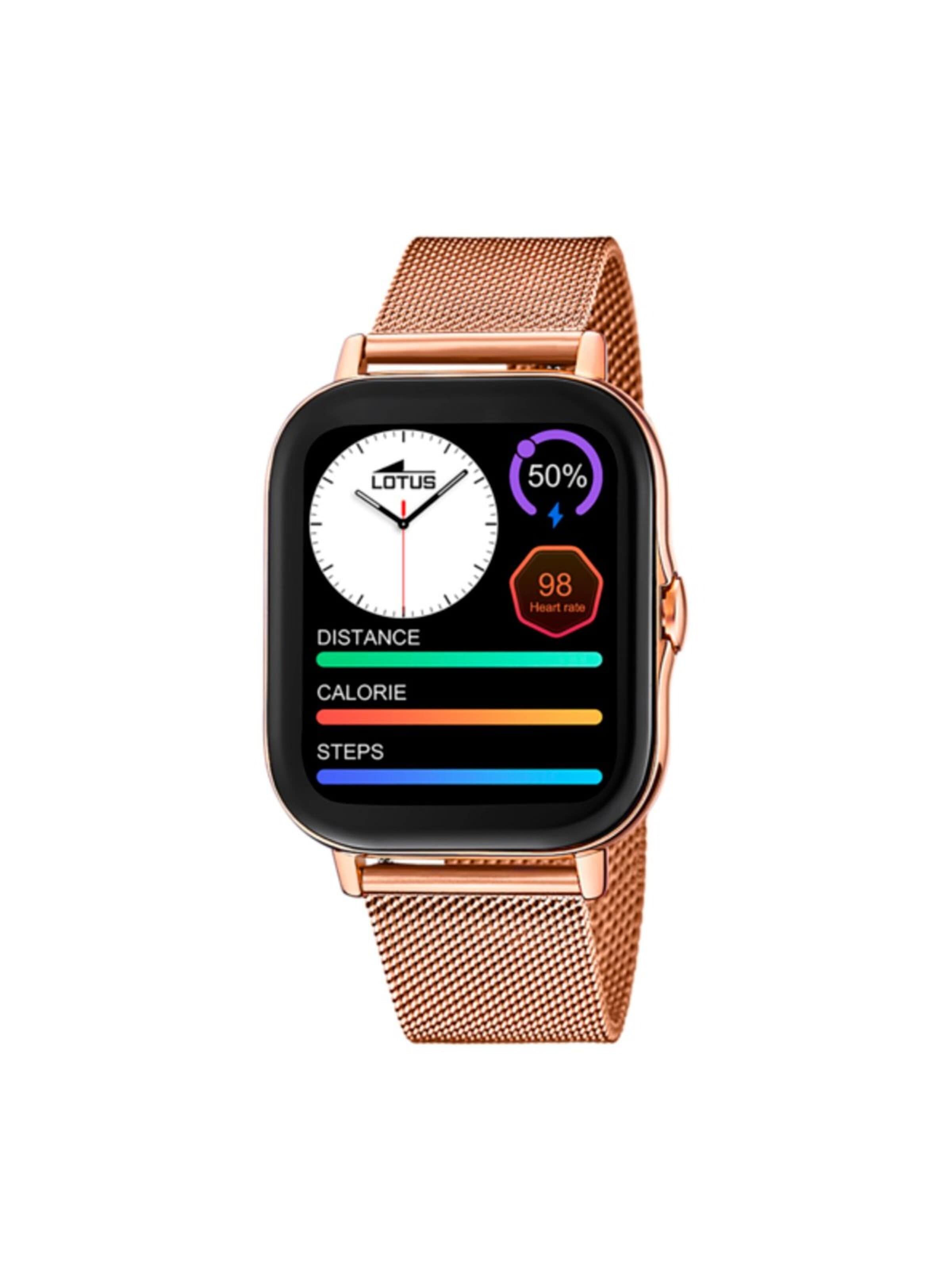 Montre digitale 'Lotus - Smartwatch Smartime - Quartz watch movement - Watch case width: 44.2 mm' Lotus en or : devant