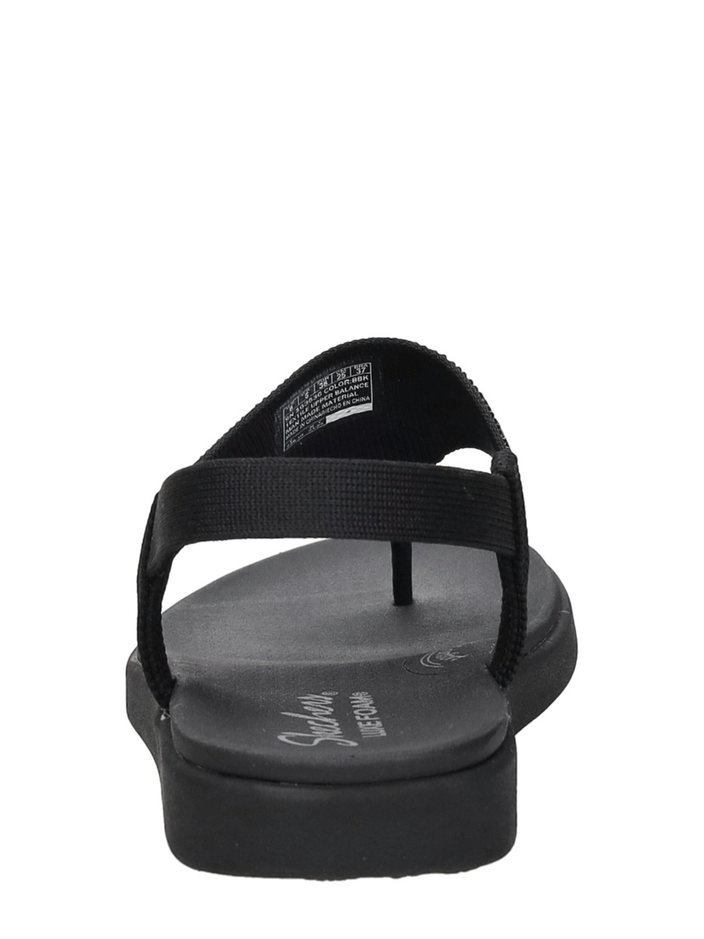 SKECHERS Teenslipper 'Meditation Luxe' in Zwart